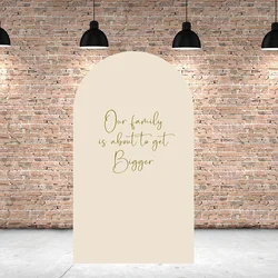 Mehofond Custom 2-Sided Beige Solid Birthday Party Baby Shower Wedding Covers Chiara Arch Wall Background Decor Backdrop Photo