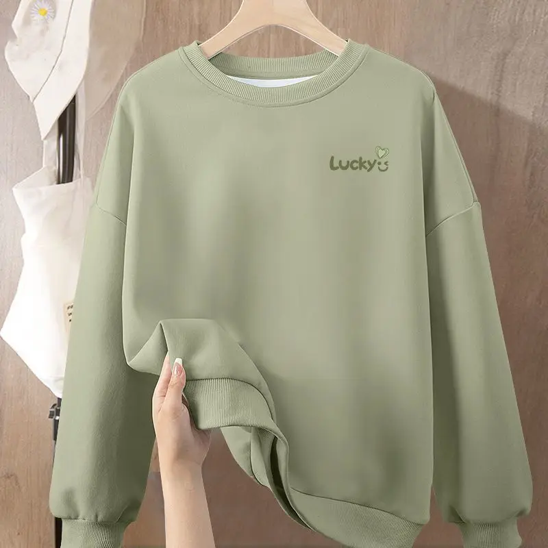 بلوزات نسائية Y2K مزينة باللون الوردي الجمالي ورقيقة ورقبة دائرية من الأمام والخلف بأحرف قوطية وسحاب قابل للتنفس ورياضة سميكة #2