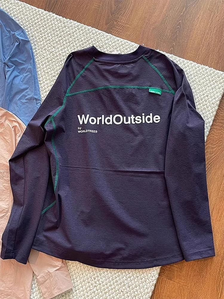 여성용 여름 야외 러닝 피트니스 사이클링 등산 아이스 스킨 쿨 센세이션 자외선 차단복 또는 라운드 넥 티셔츠...