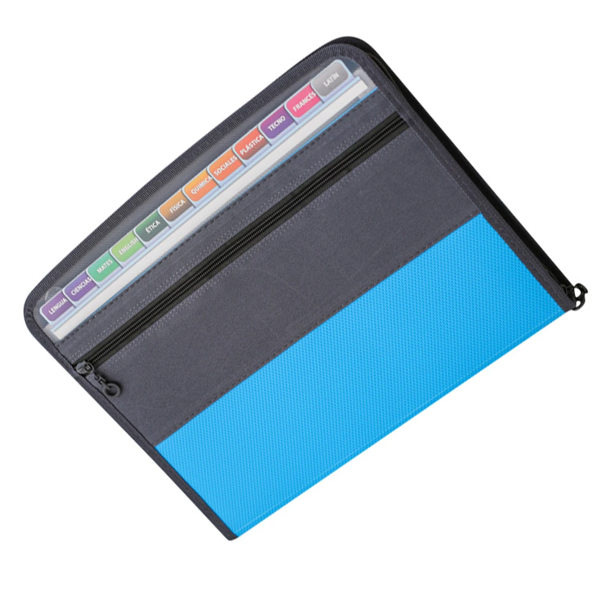 

A4 Size able File Folder Blue Pp Lightweight Multi Layer Pockets Label Design Office Home School Document ganizer