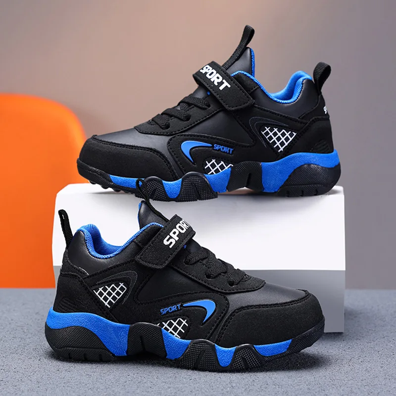 

Sport Kids Sneakers Boys Casual Walking Shoes for Children Leather Anti-slippery Fashion Outdoor Tennis