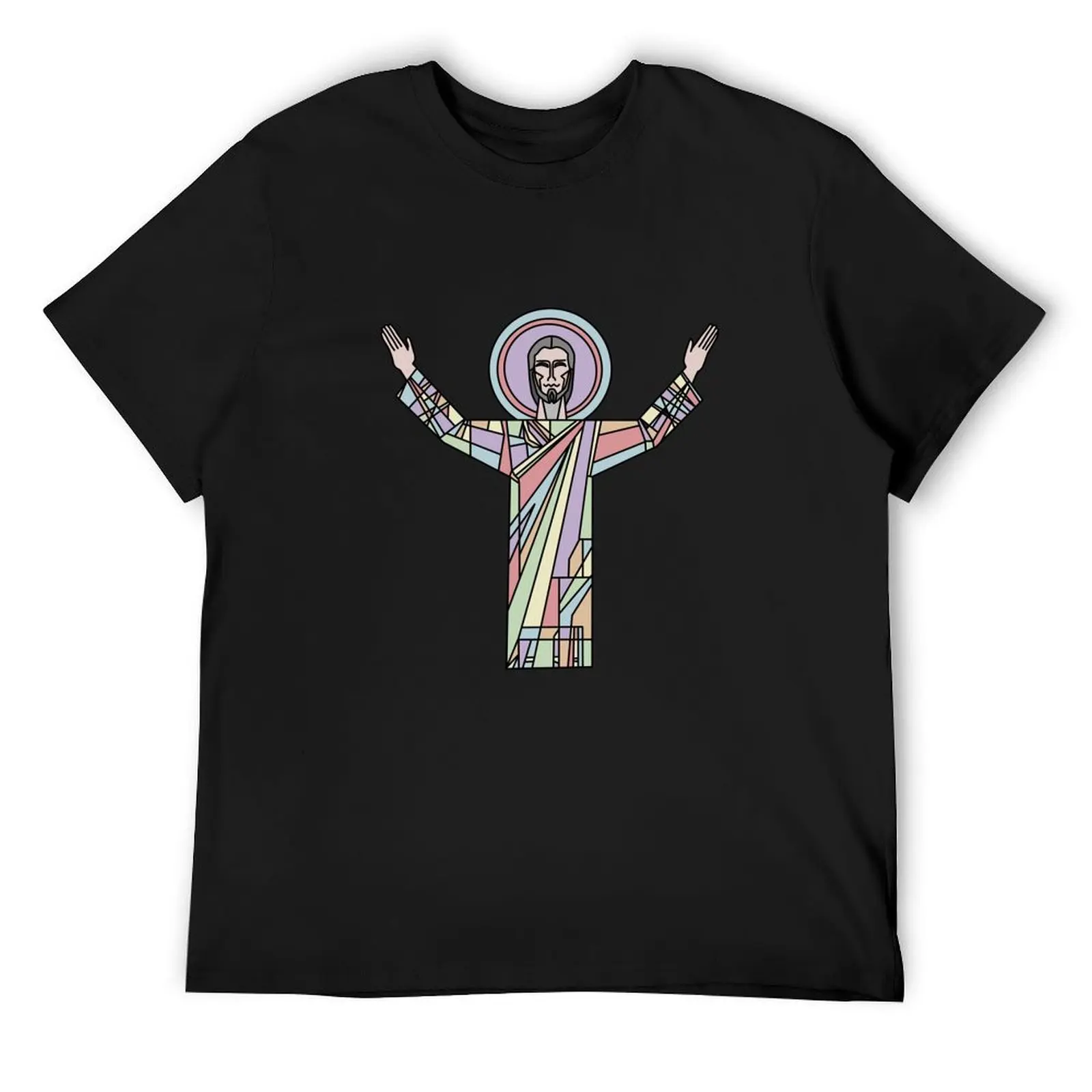 Rainbow Touchdown Jesus T-Shirt cotton graphic tees baggy shirts custom t shirt essential t shirt shirts men