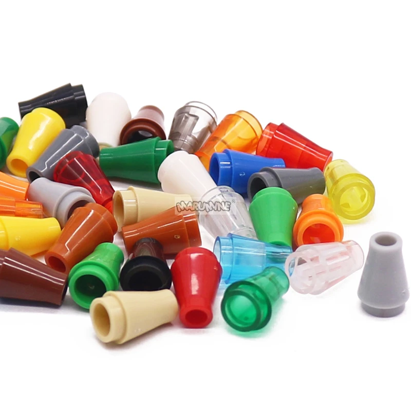 MARUMINE 4589b Cone 1x1 with Top Groove 200PCS Building Blocks Accessories Particles Creative DIY MOC Brick Parts 6188 59900
