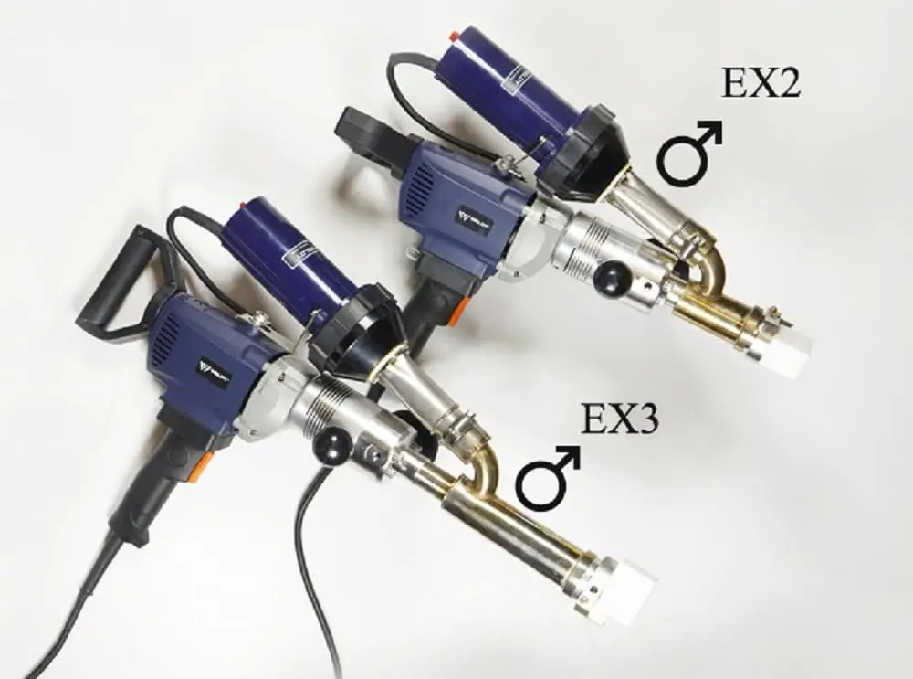 WELDY EX2/EX3 220V 3400W Plastic Extrusion With 3pcs Welding Shoe Hot Air Plastic Welder Gun Machine Vinyl Extruder Device