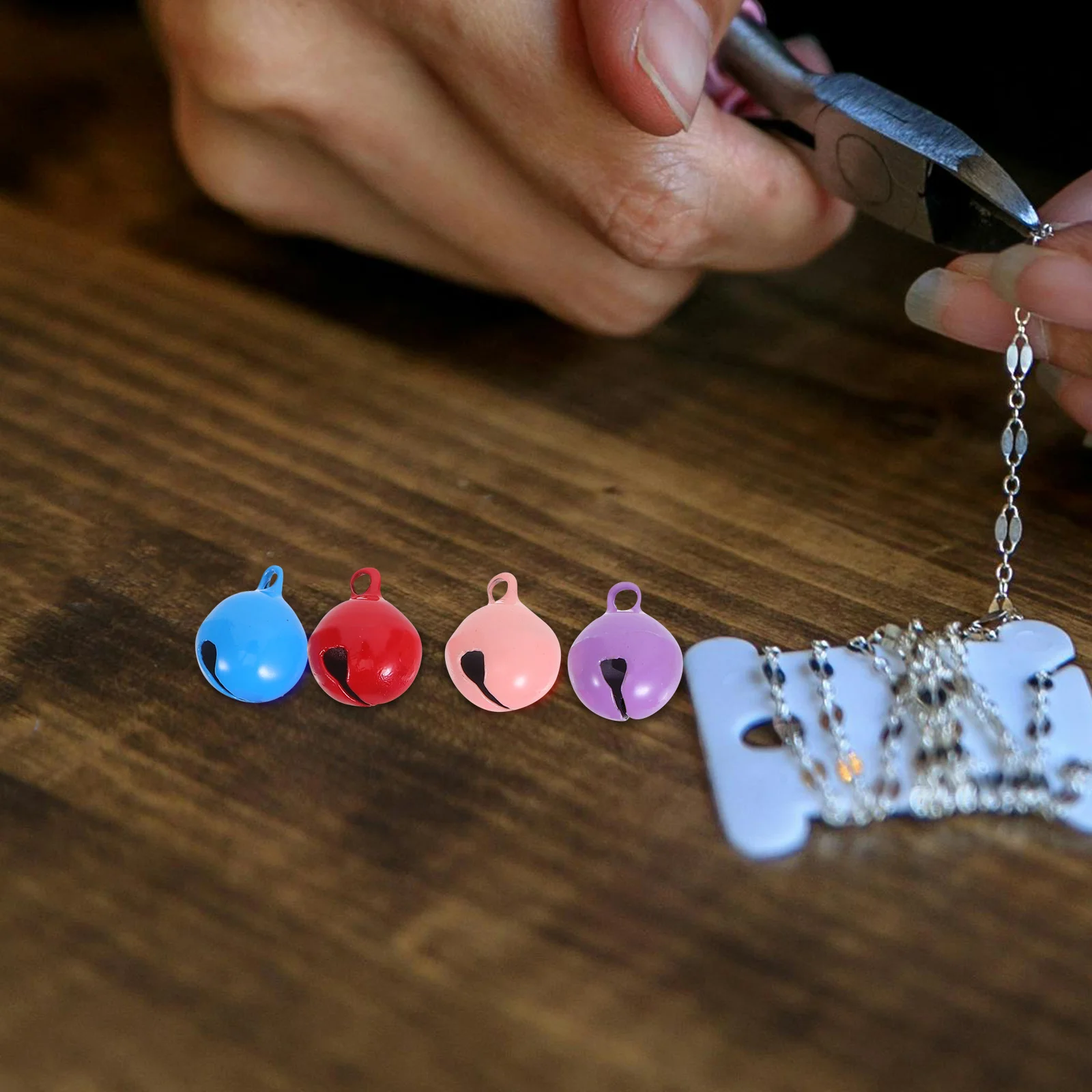 

100Pcs Mini Jingle Bells Small Metal Christmas Bells Loud Sound for DIY Jewelry Pet Collar Holiday Decorations