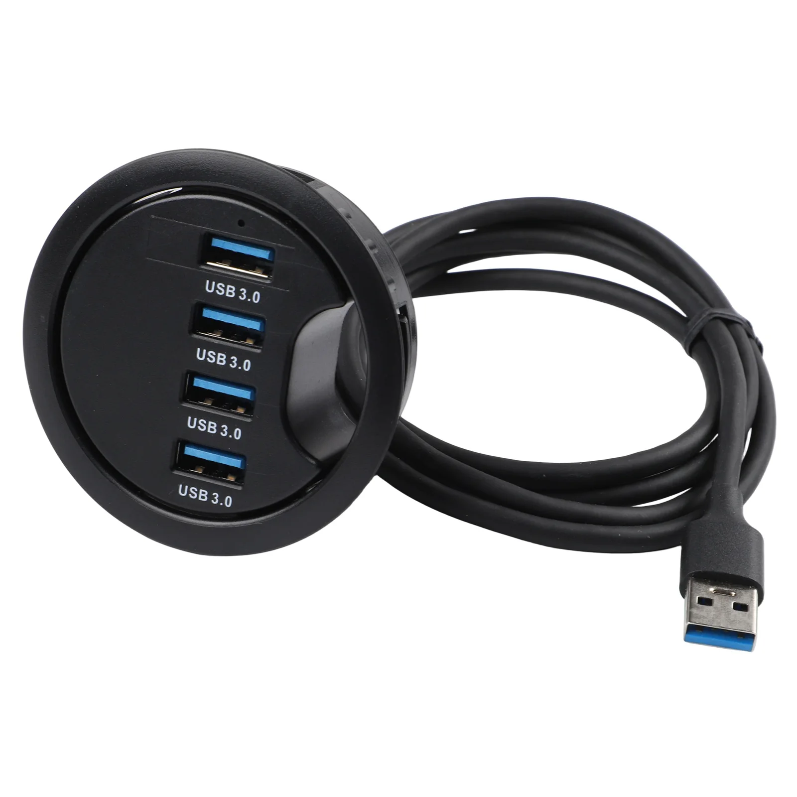 1.2m 4 Port Desk Grommet Hub 5Gbps Data Transfer Compatible With PC Laptops Efficient Cable Organization 1.2m 4