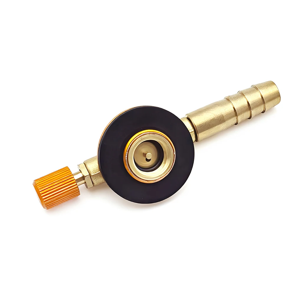 Camping Gas Cylinder Adapter EN417 Lindal Valve Connector Inflatable Valve Adapter Brass Gas Cartridge Tank Adapter