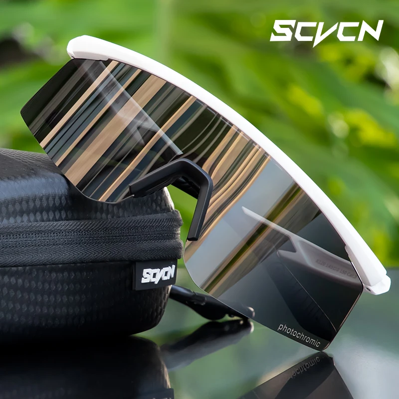 

SCVCN цветные фотохромные солнцезащитные очки велосипедные очки спортивные мужские MTB дорожные велосипедные очки защитные очки UV400