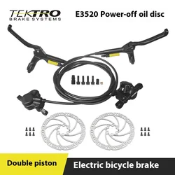 Tektro E3520/E350 Electric Bike Hydraulic Brakes Front Rear 900mm/1850mm eBike Disc Brakes Power Off Lever Dual Piston