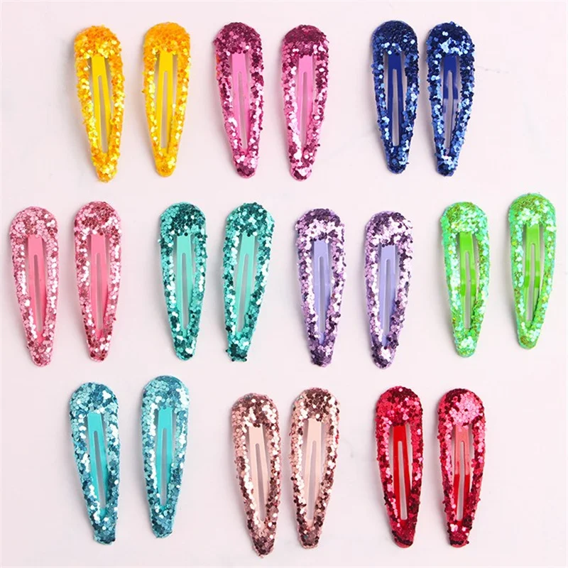 

20Pcs/Lot Korean Style New Powder Hair Accessories Candy Dripping Hair Clip Solid Hairclip Glitter Headdress Hairpins for Girls