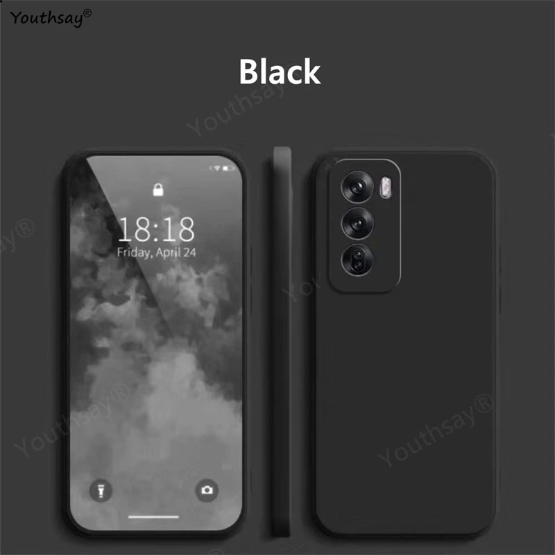 Luxury Case For OPPO Reno 12 Pro Global Cover OPPO Reno 12 Pro Fundas Coque Original Liquid Silicone Soft Back Case Reno 12 Pro image 2