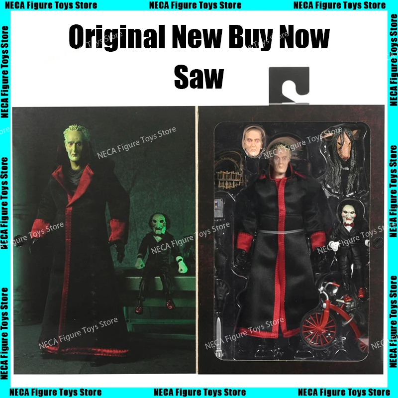 2025 Neca 60611 Saw Black Robe Version Action Figure Toony Terrors Anime Collection Doll Model Toy Kid Christmas Birthday Gifts