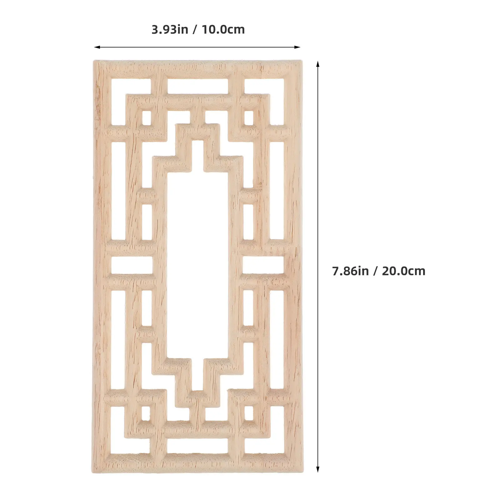 3Pcs European Style Wood Carved Appliques Onlays Ornate Furniture Wardrobe Door Decorative Vintage Wood Embellishment Set