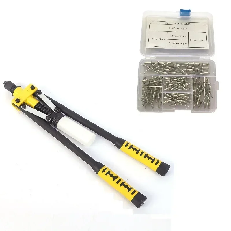 1pc Manual Heavy-Duty Rivet Gun Double Handle Riveting Gun Woodworking Home Decoration Tool Riveter For 3.2~4.8mm Rivet DIY Tool