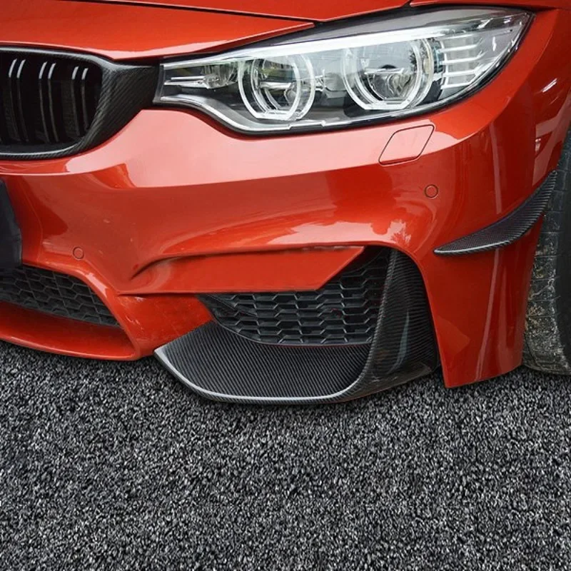 

2PCS Real Carbon Fiber Front Bumper Lip Flap Cupwings For BMW F80 M3 F82 F83 M4 2014-2019 Front Splitter Fog Lamp Trim Body Kit