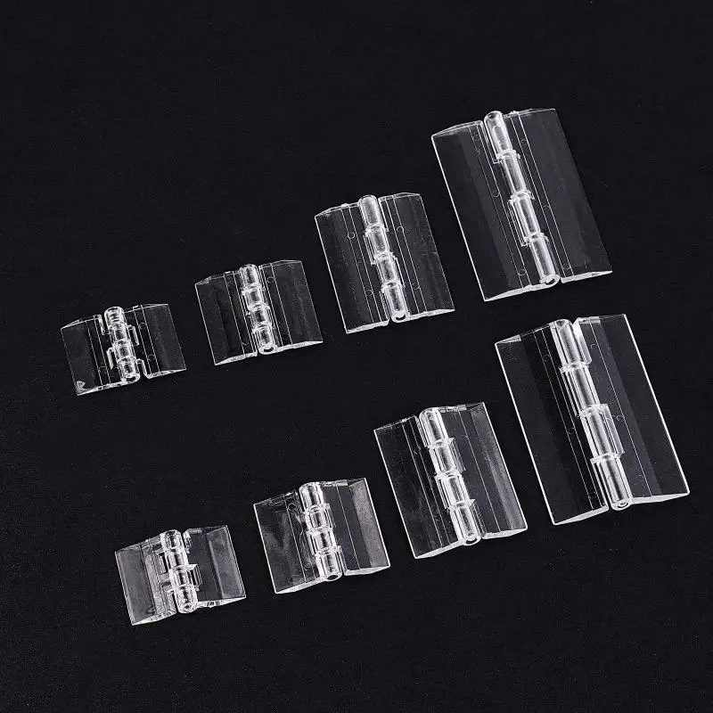 5Pcs 25x33/30x33/45x38/65x42/42x100/42x200/45x150/45x300mm Plastic Folding Hinge Transparent Perspex Hinge Clear Acrylic