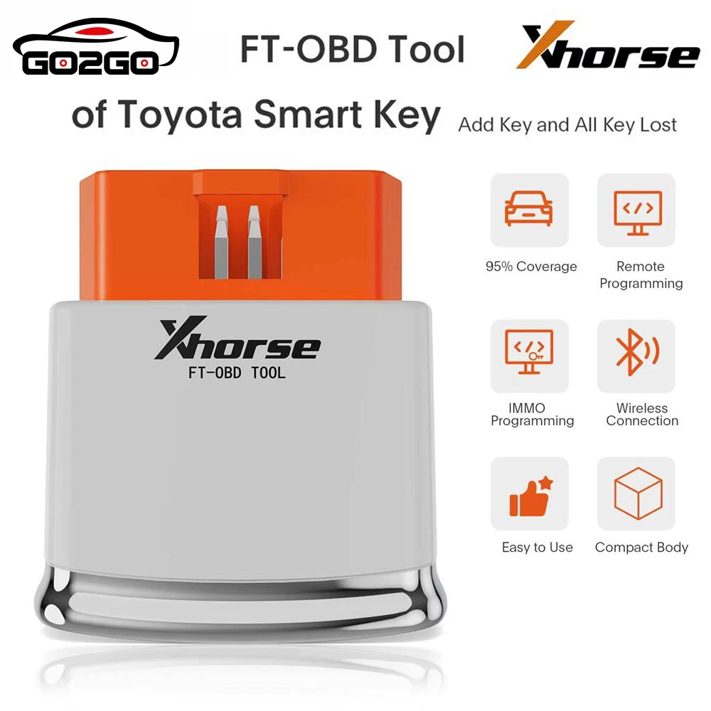 Xhorse MINI OBD Tool For Toyota Smart Key Generating XM38 Key Add Lost XDMOT0GL Car Remote Programming IMMO FT-OBD Test Function