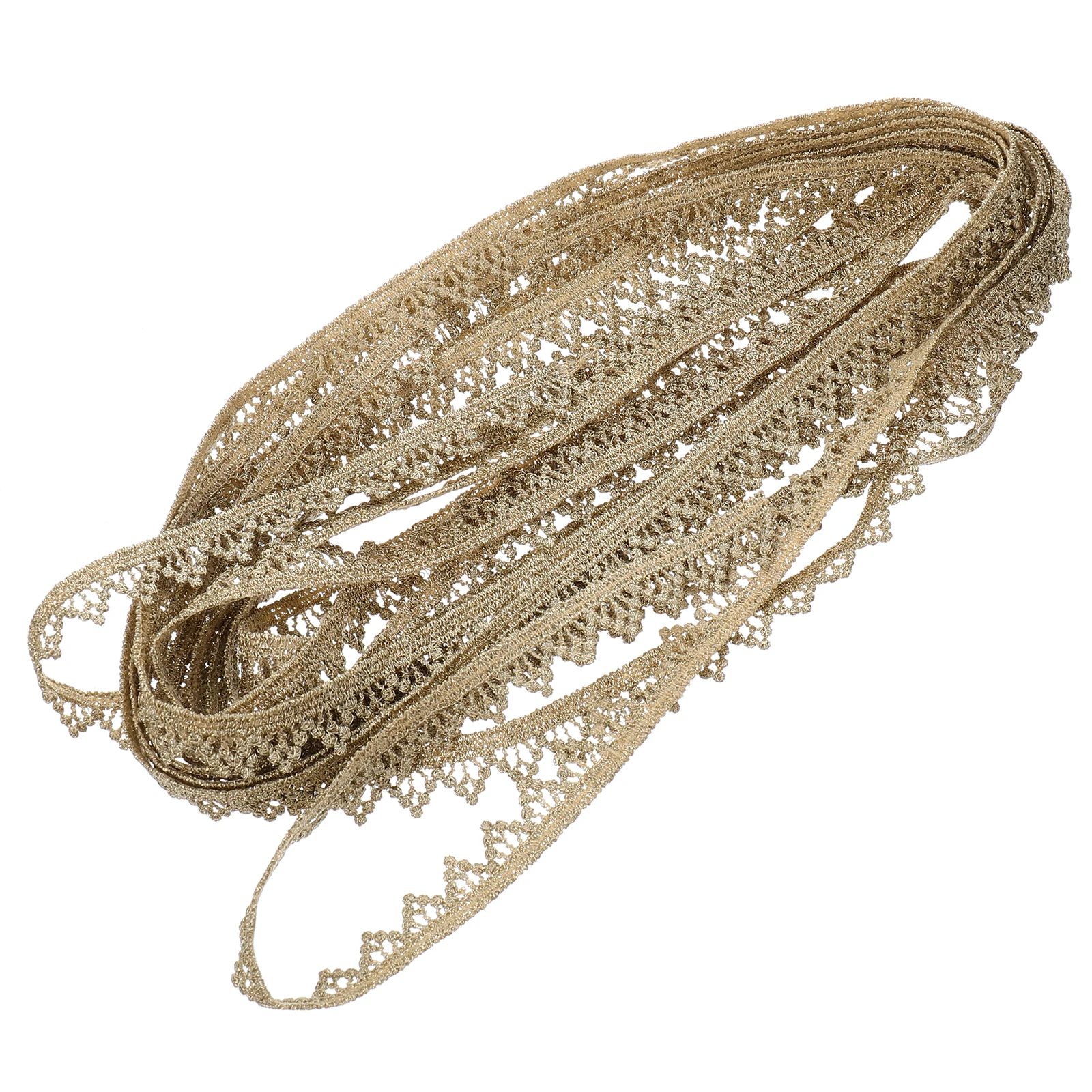 

Gold Embroidery Lace Trim 5Y Flowers Water Soluble Bride Decoration Craft Ribbon Polyester Thread Edging Fabric