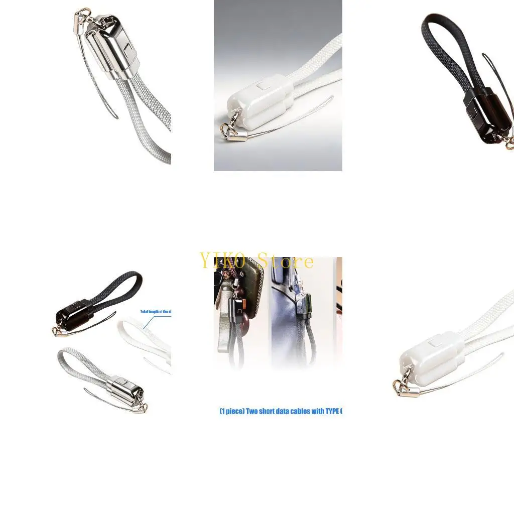 K32C Short Daily USB C Cable with Lanyard Design for Device Charging