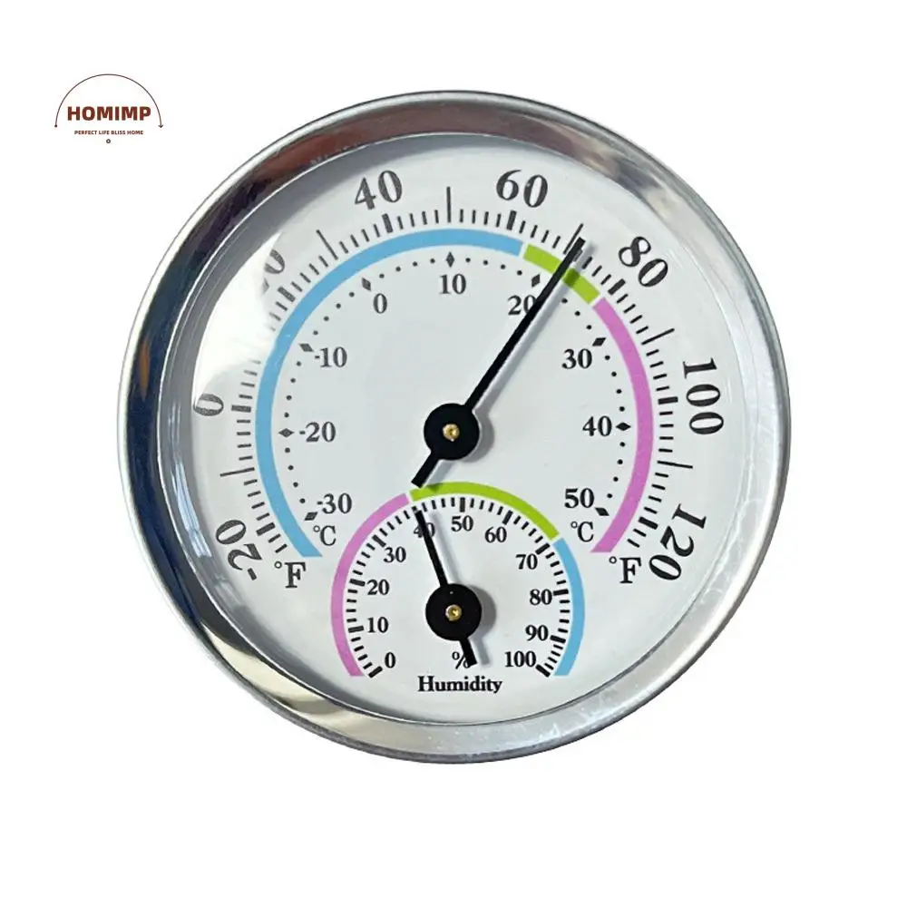 

2 в 1, мини-указатель, термометр, круглый указатель, диаметр 58 мм, измеритель температуры, металлический корпус, батарея не требуется