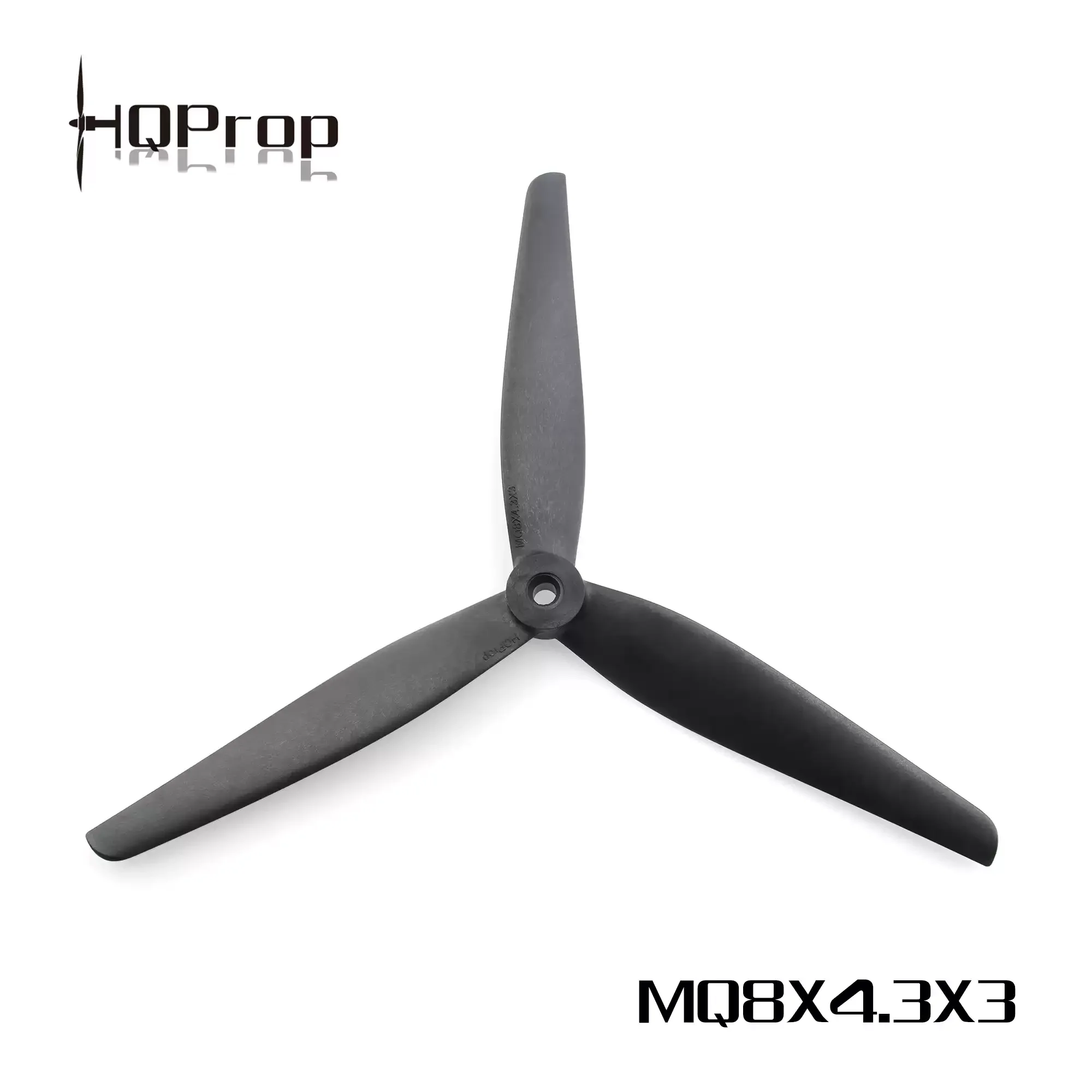 HQProp 8X4.3X3 8 Inch 3-Blade Glass Fiber Nylon Propeller Single Pack High Efficiency Long Range FPV Drone Blade