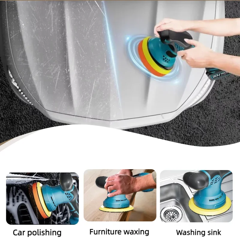 Makita Cordless Polisher 8 Gears Digital Display Electric Polisher Auto Car Waxing Polishing Machine For 18V Lithium Battery view 4