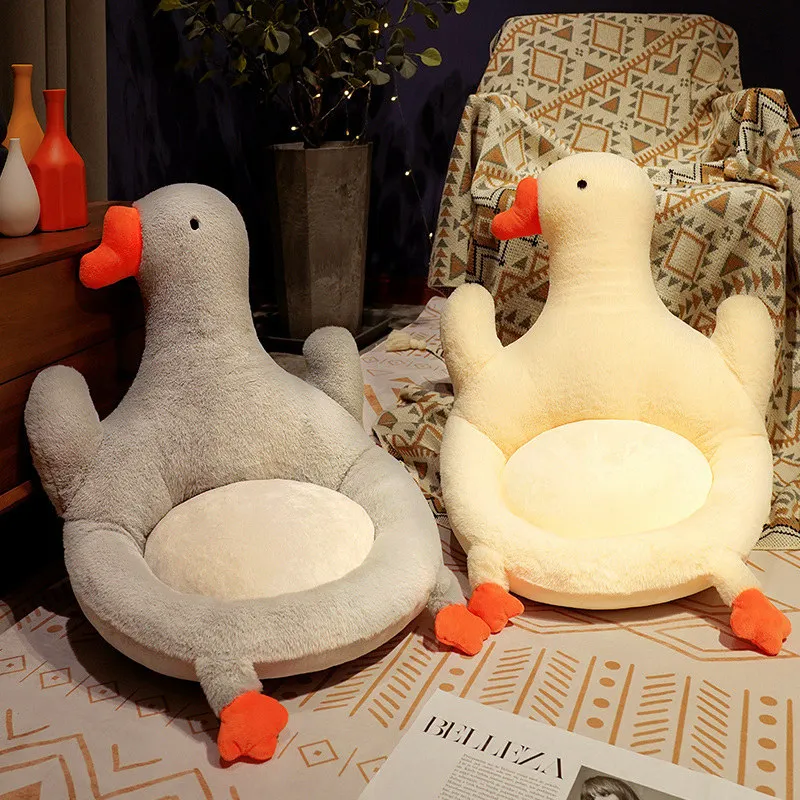 Chair Cushion Cute Pillow Goose Plush Pillow Seat Cushion Office Chair Cartoon One-piece Seat Cushion Home Bay Window Futon Mat