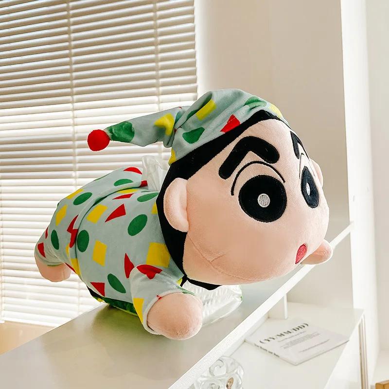 Nuovo 45 CENTIMETRI Anime Crayon Shin-chan Q Versione Action Figures Peluche modello di bambola Scatola da disegno di carta Giocattoli ornamenti kawaii Regali