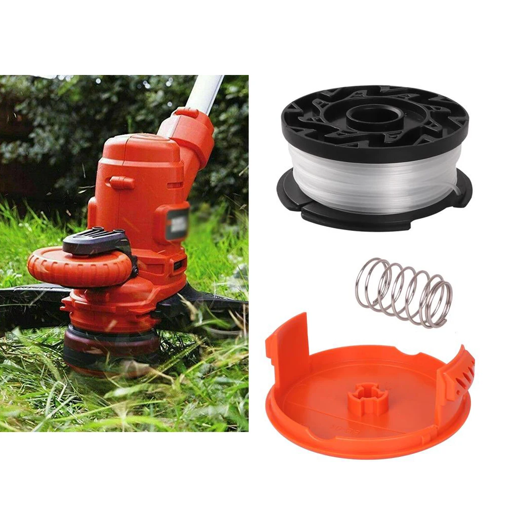 1 Set Trimmer Spool 3 Pack& Cap& Spring Replacement For Cap Spring For Multiple String Trimmer GH400 GH500ST6600 CST1000 MTE912