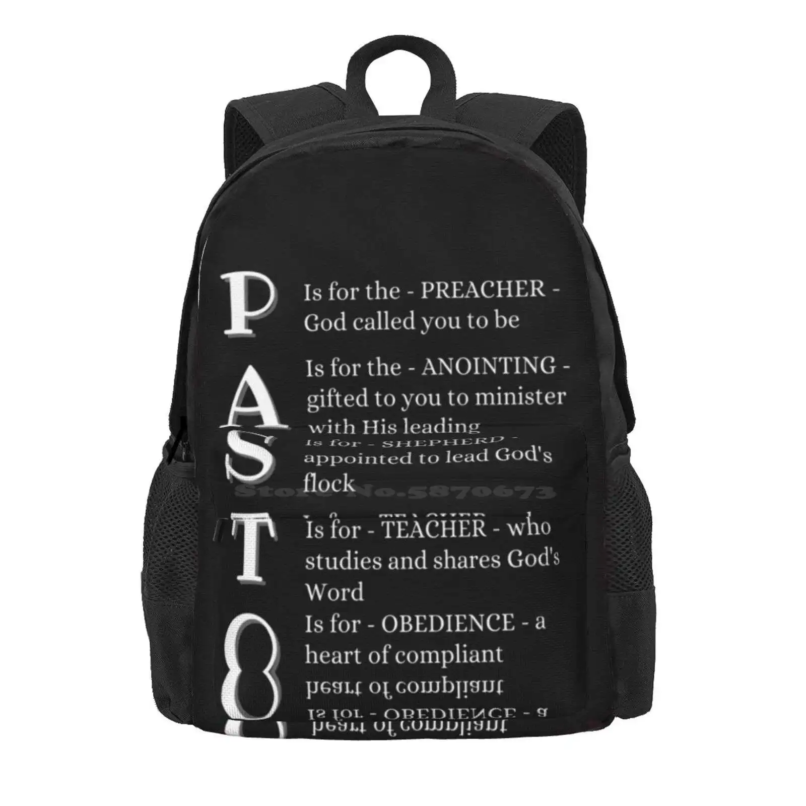 Pastor Definition Hot Sale Schoolbag Backpack Fashion Bags Preacher Minister Christian Men Church Leader Christmas Birthday