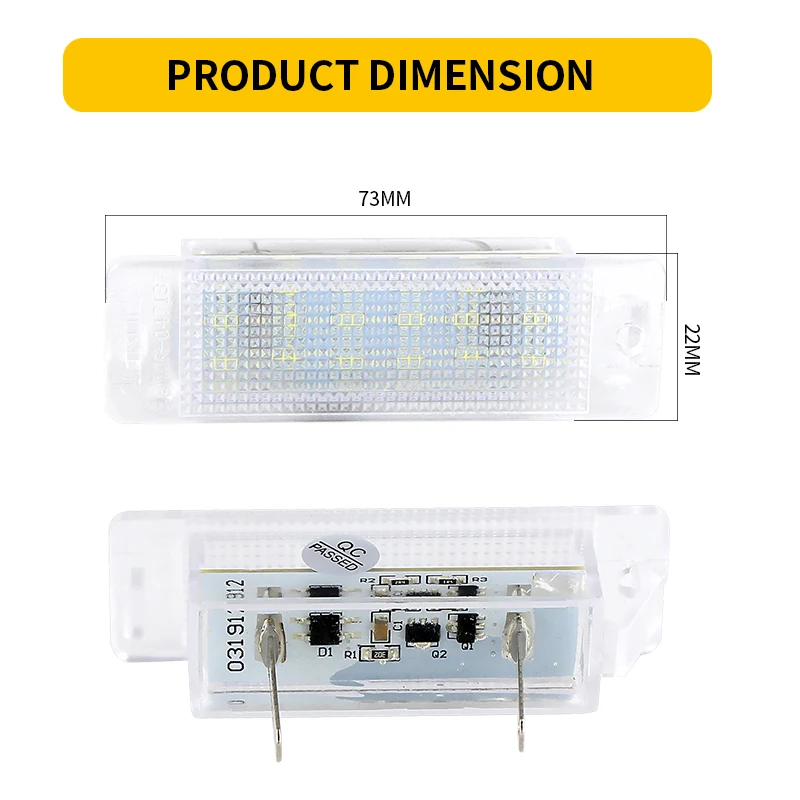 2pcs CANbus Led Number Plate Lamps For Opel/Vauxhall Astra F 1992-1998 Calibra 1989-1997 Rear License Plate Light Tail Tag Lamp
