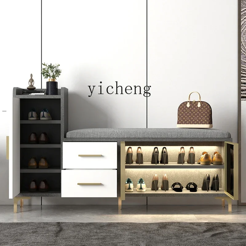 a2 Shoe Changing Stool Home Doorway Can Sit Light Luxury Shoe Cabinet Entrance Shoe Cabinet