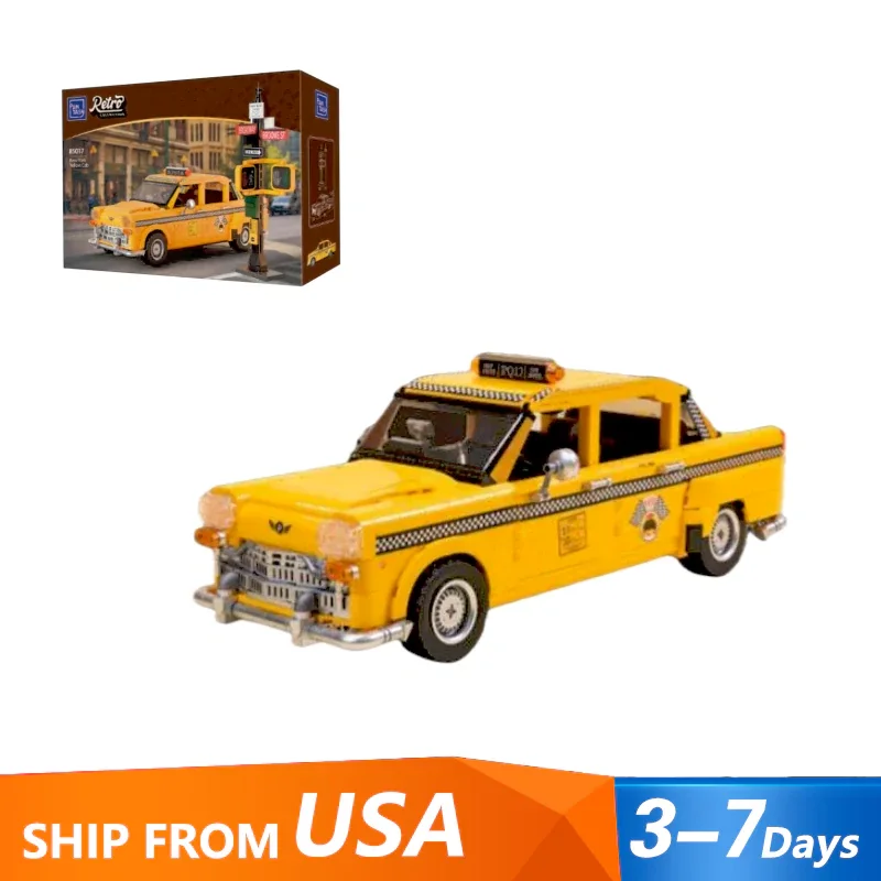 

Creative Expert MOC Pantasy 85017, модель автомобиля New York Taxi, 1800 шт., строительные блоки, кирпичные головоломки, игрушки для детей, подарок для мальчиков
