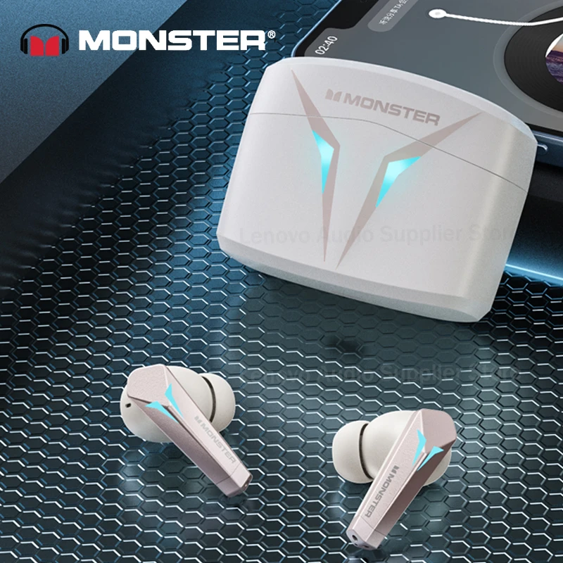 Original Monster XKT06 Low lantency Earphone TWS Wireless Bluetooth 5.2 Headset Sports Earbuds Gaming Noise Reduction Headphones