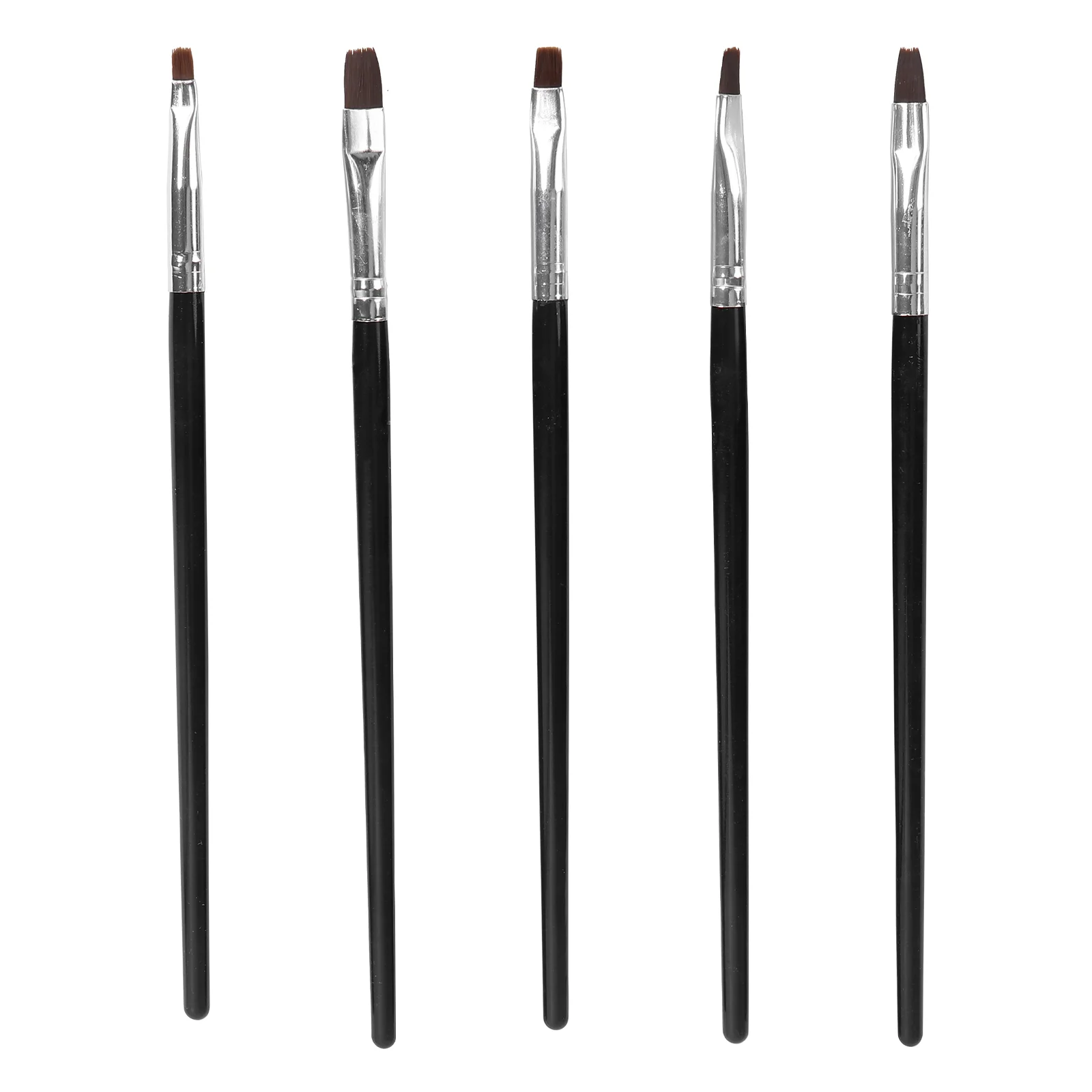 5 Pcs Nail Polish Manicure Painting Brush for Nail Beauty (Black) Nail Polish Brush Set Nail Brush Set