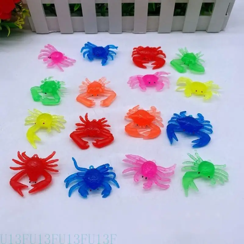 Pacote u13f 100 caranguejos coloridos peixe biológico para jogo criativo