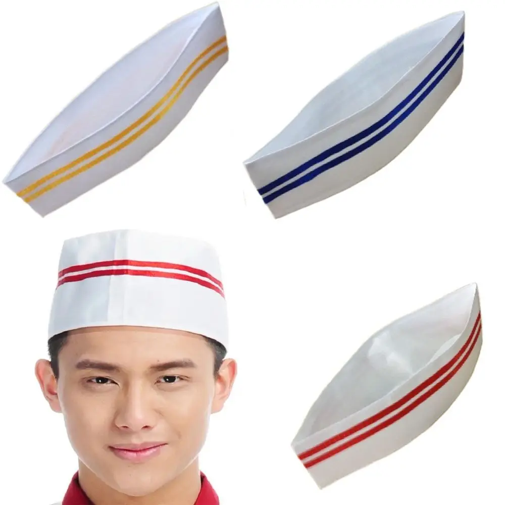 Gorro delantero, gorro de Chef para hombres y mujeres, gorro de trabajo de cocina para restaurante, gorros de barco, gorro de camarero para Catering, gorro de cocina para Hotel