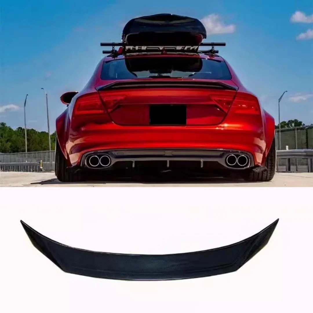 

Carbon fiber Tail wing for Audi A7 S7 modified No punching required Rear spoiler Wing lip Body kit Car Accessories