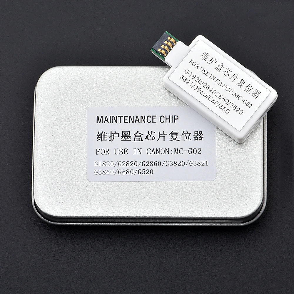 MC G02 Maintenance Chip Resetter and One Chip For Canon G2820 G2860 G2920 G2923 G2960 G2962 G3460 G3520 G3560 G3620 PrinterG3660