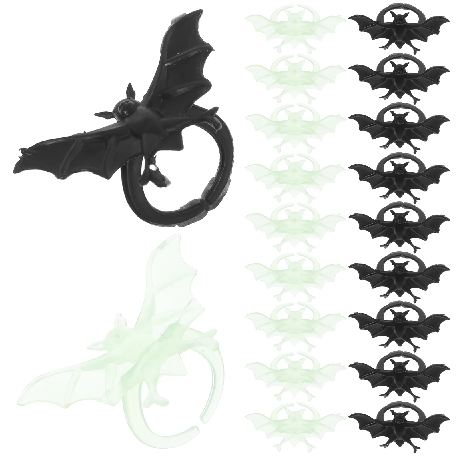 

Luminous Bat Halloween Flashing For Costume Party Halloween Ring Finger Bat Ring Party Gift Luminous Rings