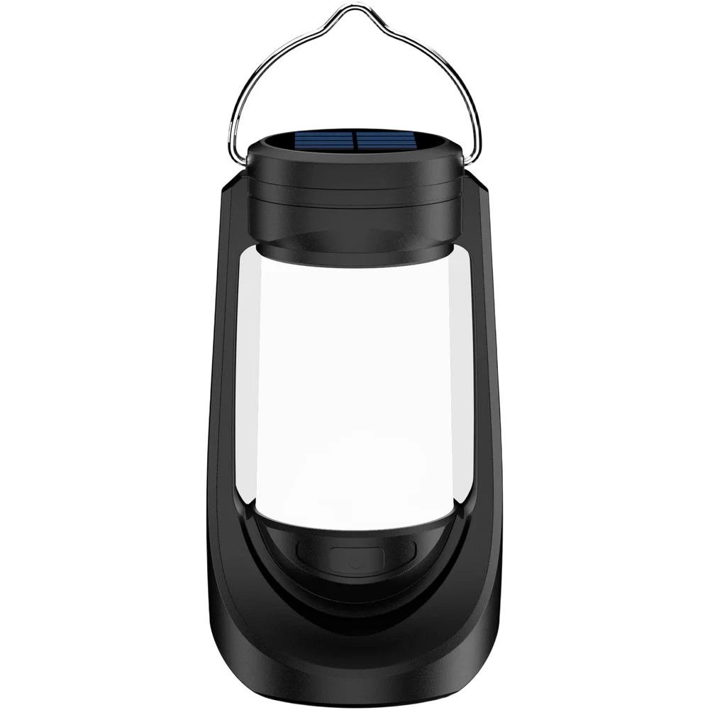 LED Lantern Solar Camping Light Camping Hiking Solar Powered Flame Simulation Three Light Modes For Tent For RV