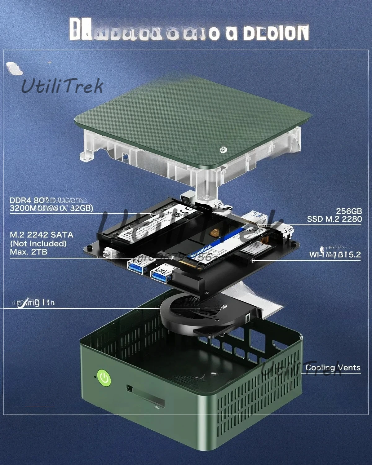 N100 كمبيوتر صغير يعمل بنظام التشغيل Windows 11 Pro DDR4 16GB 512GB NVMe SSD WIFI6 BT5.2 وحدة تحكم ألعاب كمبيوتر صغير لسطح المكتب #2