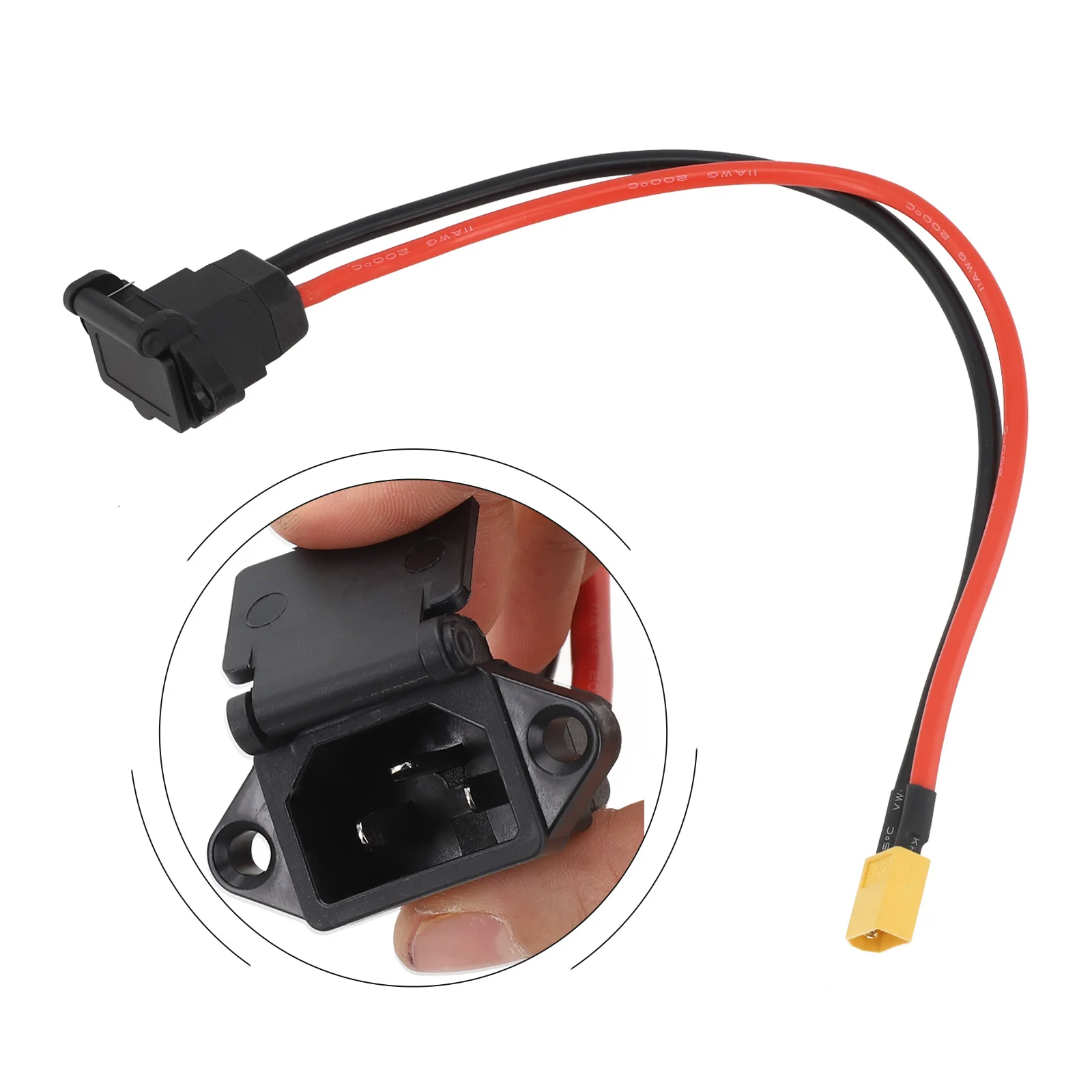 Conversion Cable For XT60 Female to Male for Electric Car Battery Chargers Offering Secure and Stable Connection