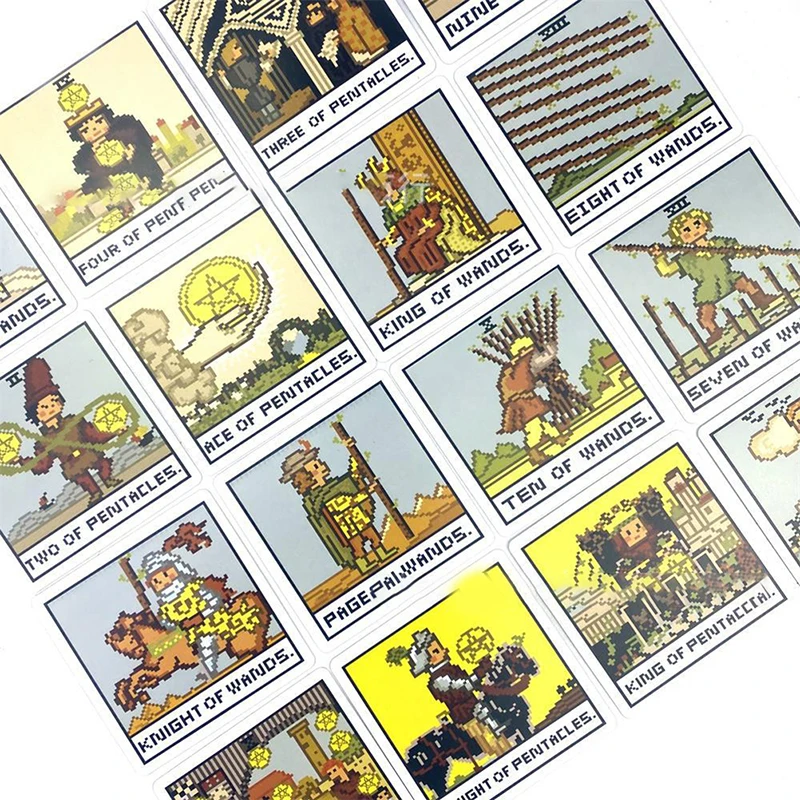 1Box 8 Bit Fantasy Tarot Deck Card Profetie Waarzeggerij Familie Feest Bord Waarzeggerij Spel Beginners Tarot Kaarten Bordspel