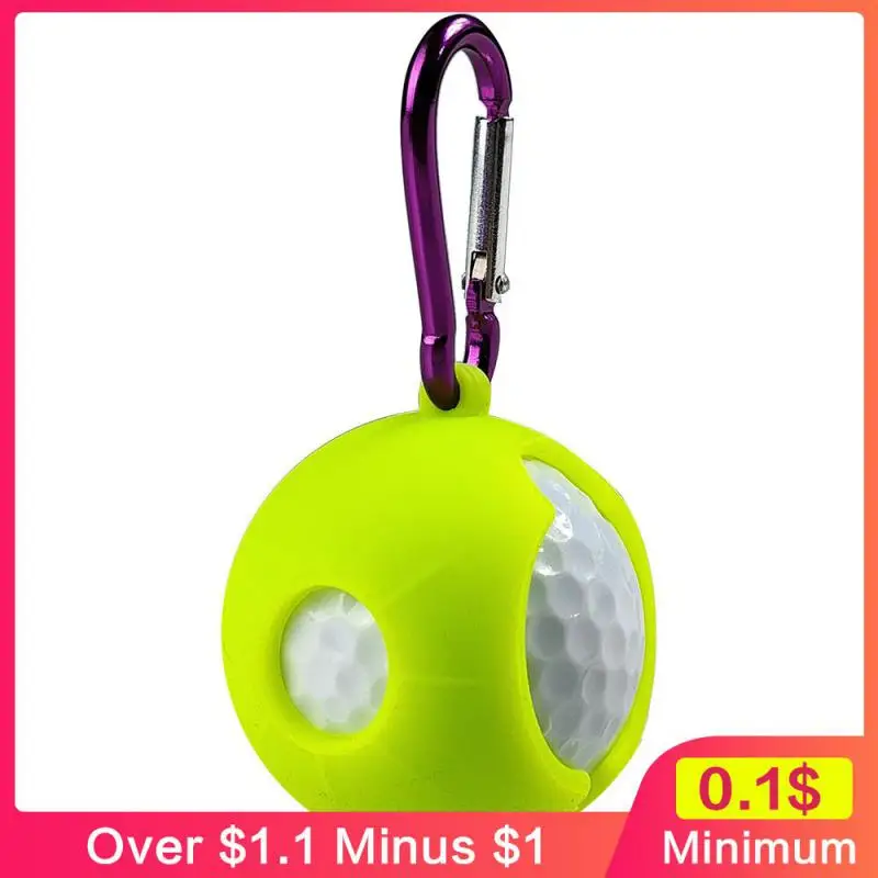 Easy To Clean Protective Case Small Footprint Golf Storage 14g Ball Cover Easy Storage Silicone Ball Cover Silica Gel Key Chain