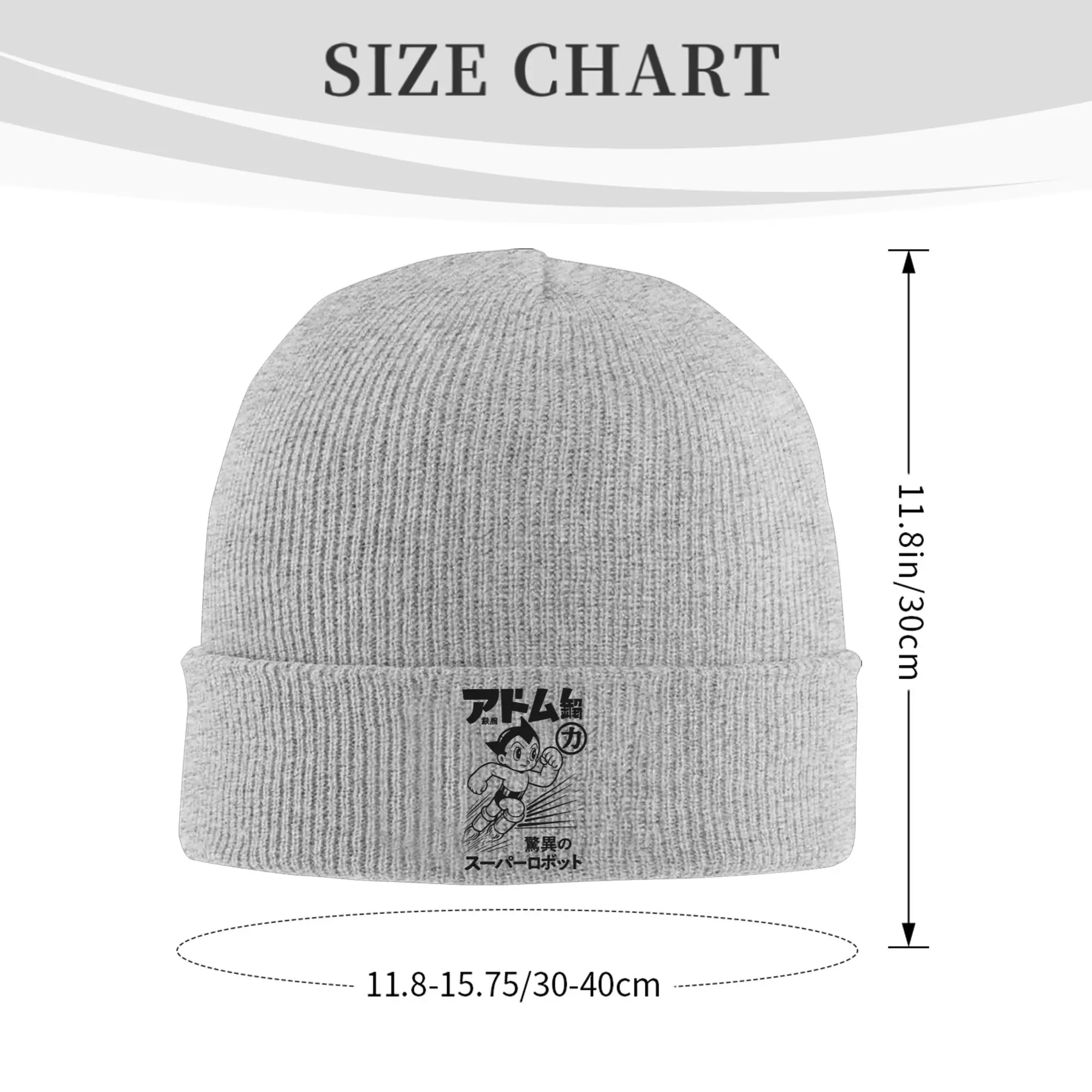 Astroboy Astro Boy Anime Knitted Caps for Women Men Beanies Autumn Winter Hat Acrylic  Casual Melon Cap