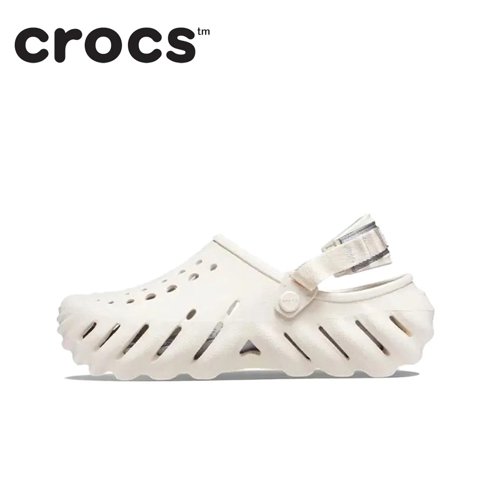 Crocs แบบดั้งเดิมรองเท้าแตะลำลองแบบฟองปิดหัวสำหรับทุกเพศรองเท้าแตะผู้ชายกลางแจ้งรองเท้าชายระบายอากาศผู้ชาย207937-001