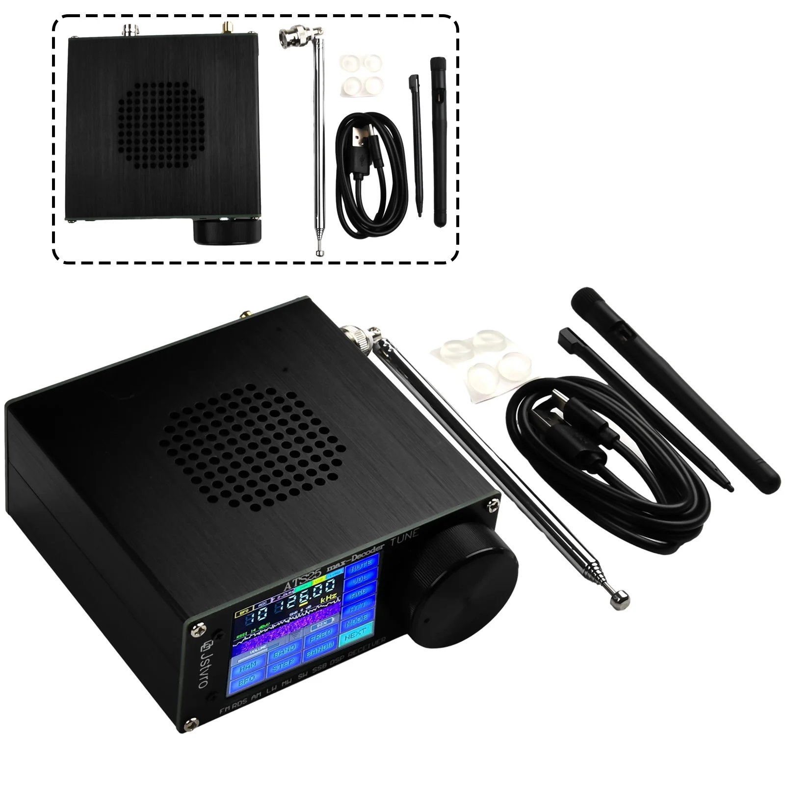 For ATS-25Max SI4732 For DSP Radio for FM LW For MW SW For SSB Reception with 2.4 Inch Display and Charging Interface