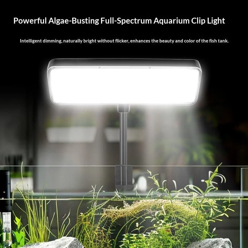 Led Waterproof Aquarium Light 360 Adjustable Angle Timed Cycle Aquarium Light Aquatic Plant Lighting Full Spectrum【SMQ】