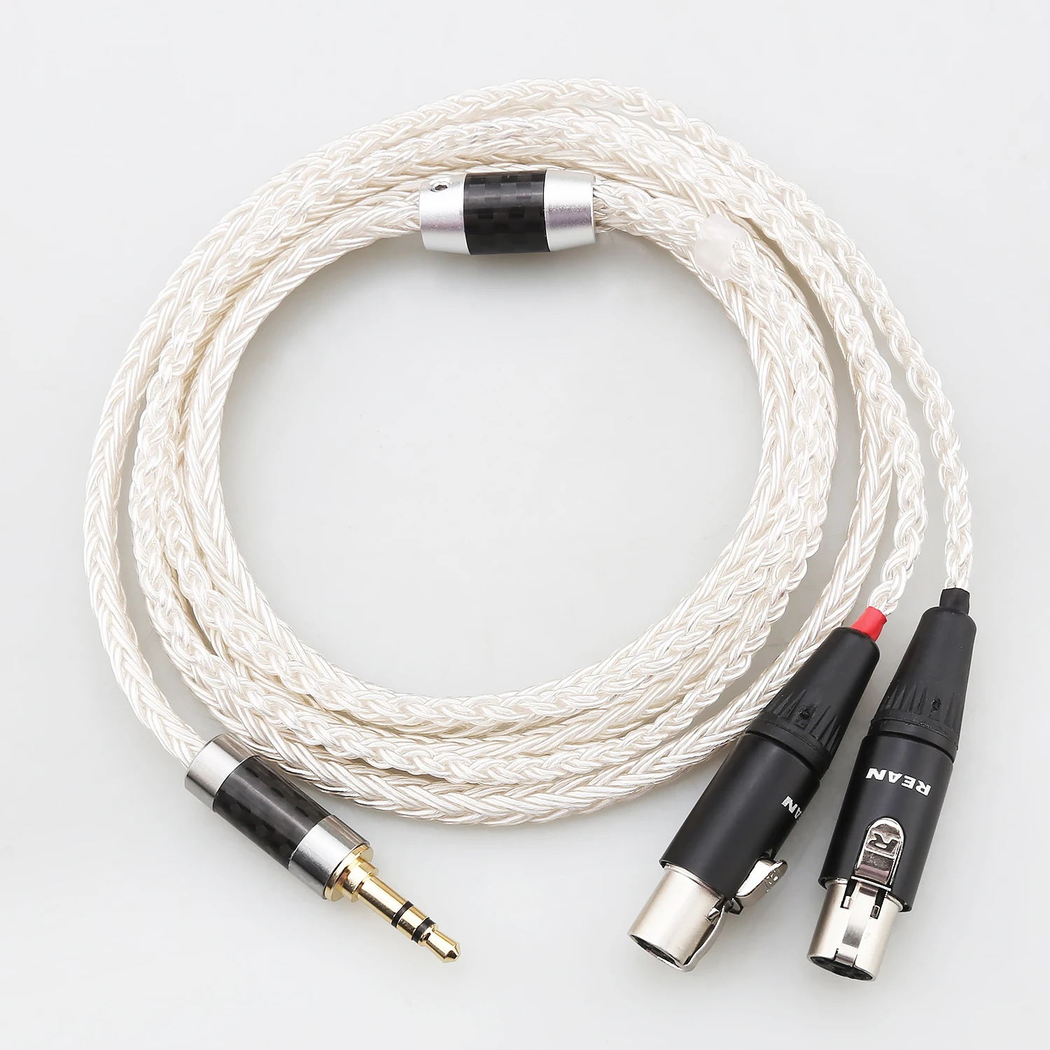 16 Core OCC HiFi Balanced Headphone Cable for Audeze LCD Series Dual 4 Pin Mini XLR Silver Plated Audiophile Cable